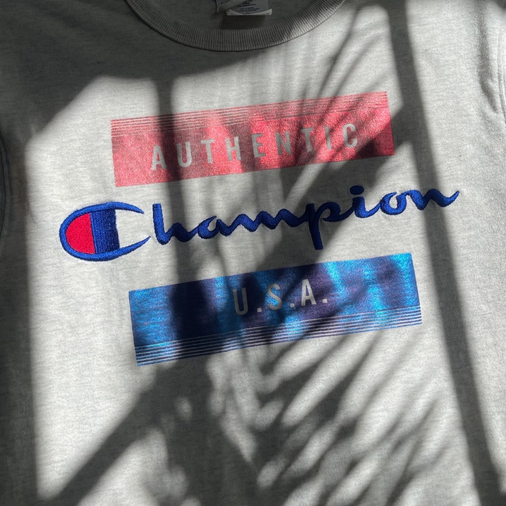 Men’s Champion Heritage Tee - Medium - Marled Oatmeal - Heavyweight Cotton - Picture 7 of 8